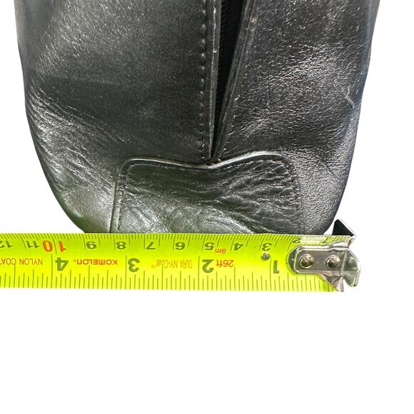 Hobo International Black Leather Briefcase Laptop Bag Shoulder Strap Vintage - Picture 14 of 16